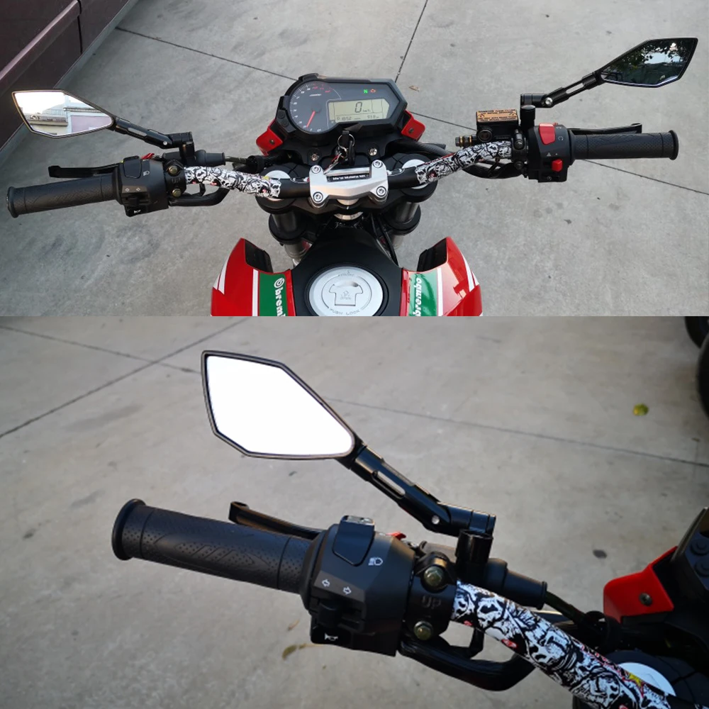 Универсальное мотоциклетное CNC алюминиевое зеркало заднего вида боковое