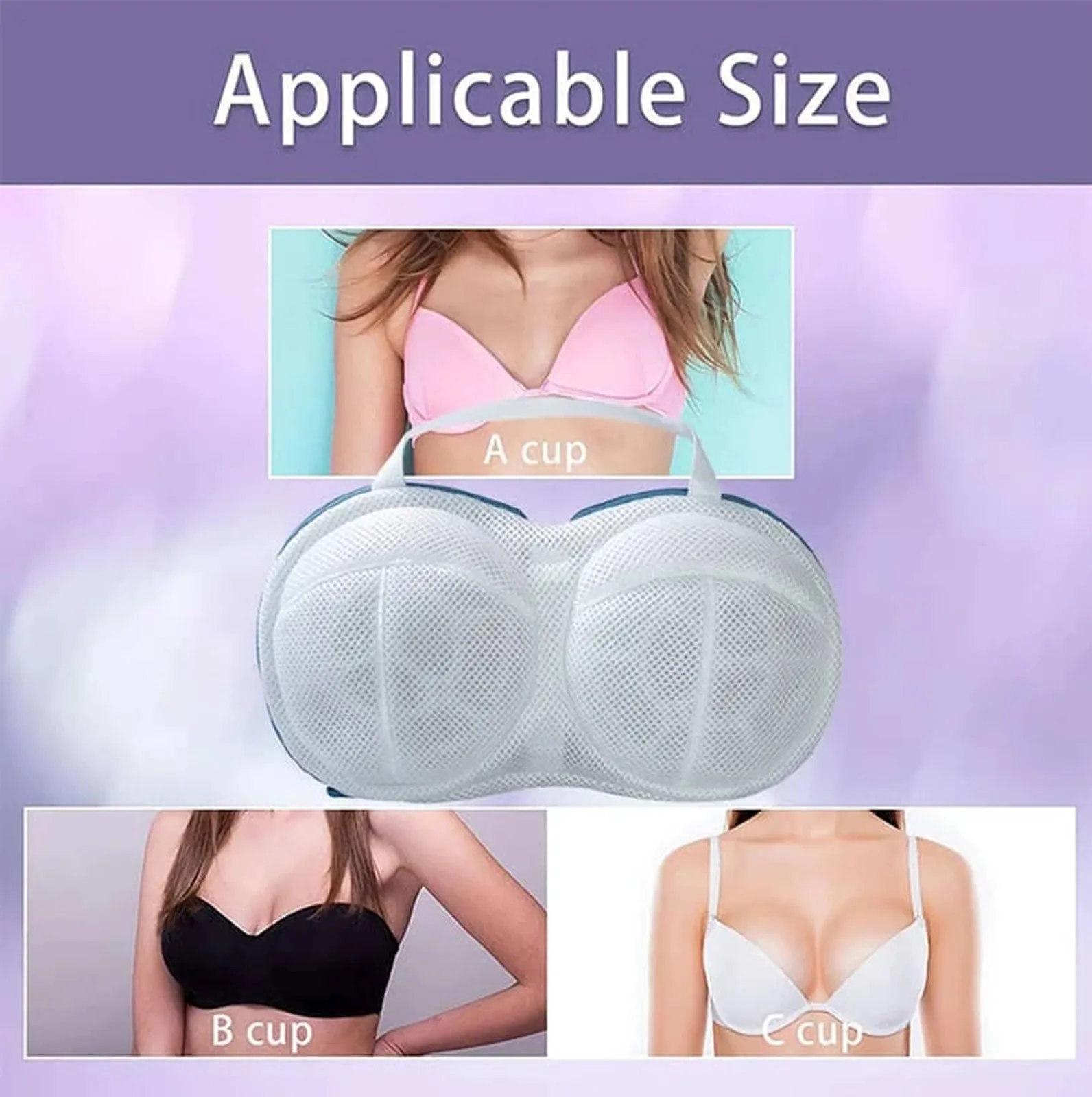 Универсальный бюстгальтер антидеформационный фильтр сетчатый карман защитный
