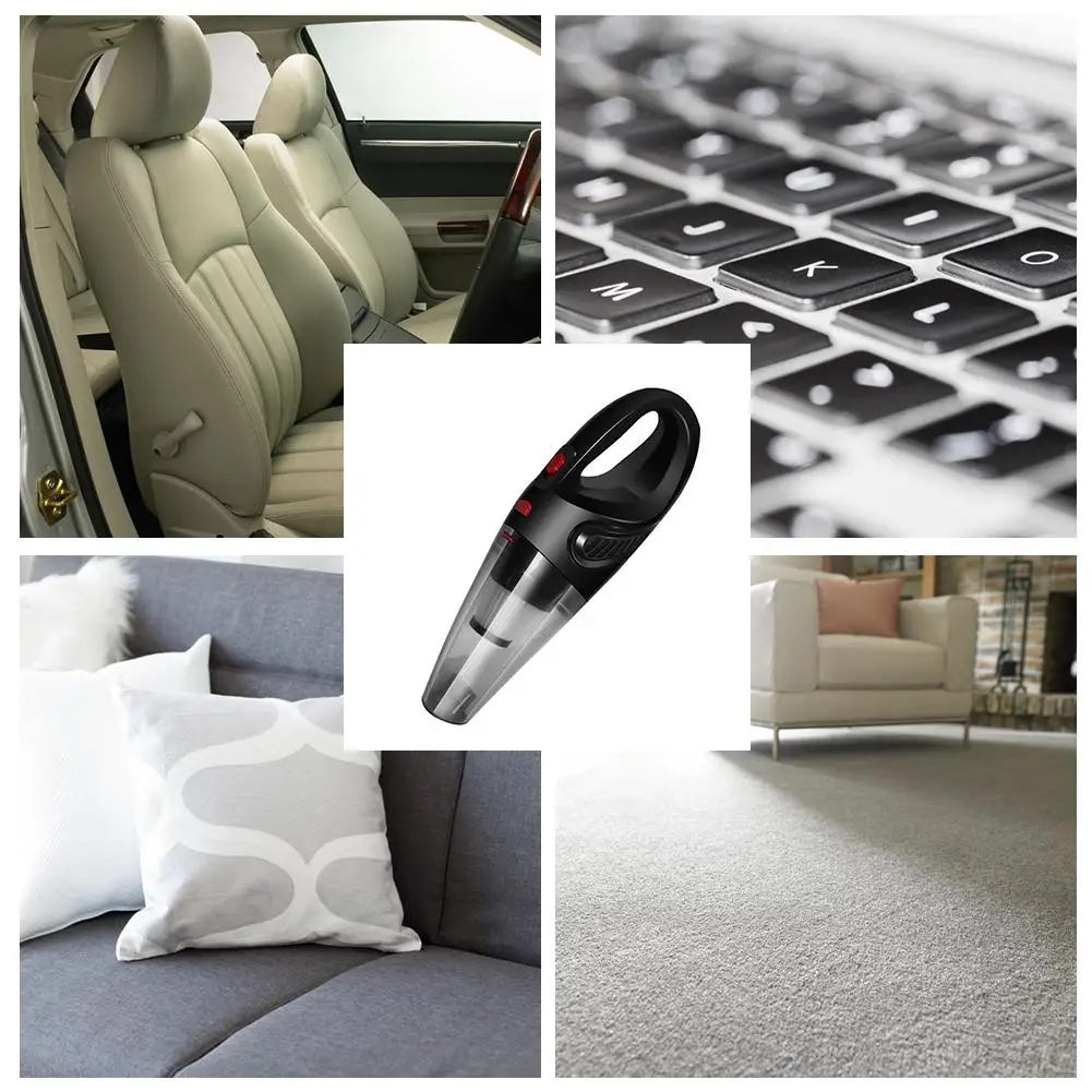 

120W Turbo Charging Car Vacuum Cleaner Handheld USB Cordless Vacuum Cleaner Rechargeable Washable Filter Aspiradora Para Auto