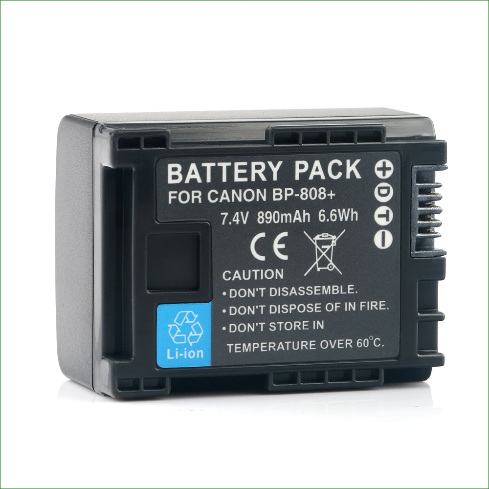 Аккумулятор LANFULANG для Canon BP 808 и HF10 HF100 HF11 HF20 HF200 HF21 HG20 HG21 HFM30 HFG10 HFM300 HFM31|battery for canon|canon