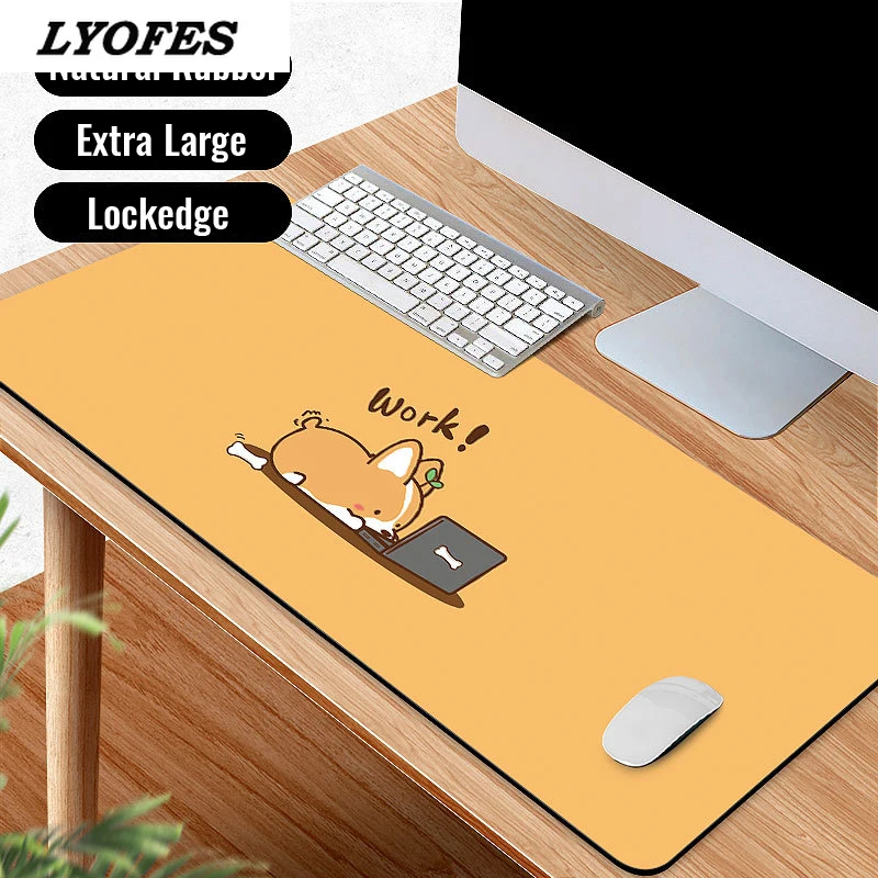 

Writing Gaming Desk Mats Cartoon Cute Mouse Pad Large Lockedge Kawaii Mouse Pad Laptop Mouse Mat for Office Home Gamer PC 80*30