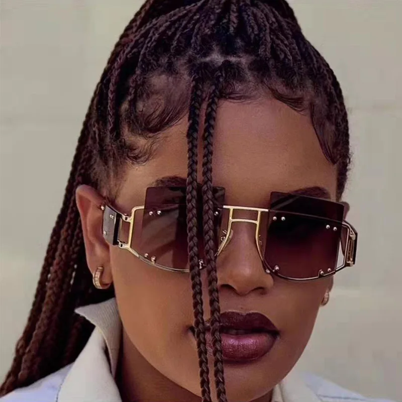 Солнцезащитные очки унисекс в стиле стимпанк с 4 линзами UV400|Женские