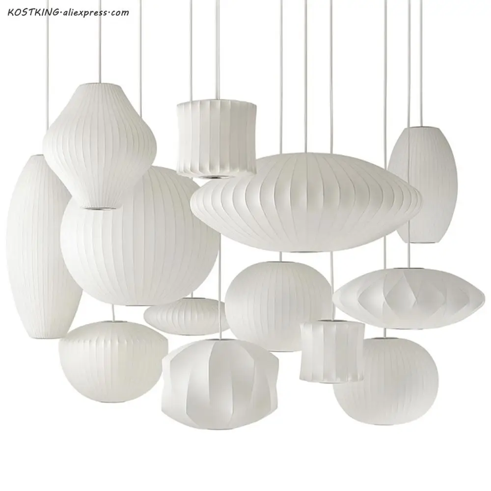 

Подвесной светильник с белым шелковым шариком, E27