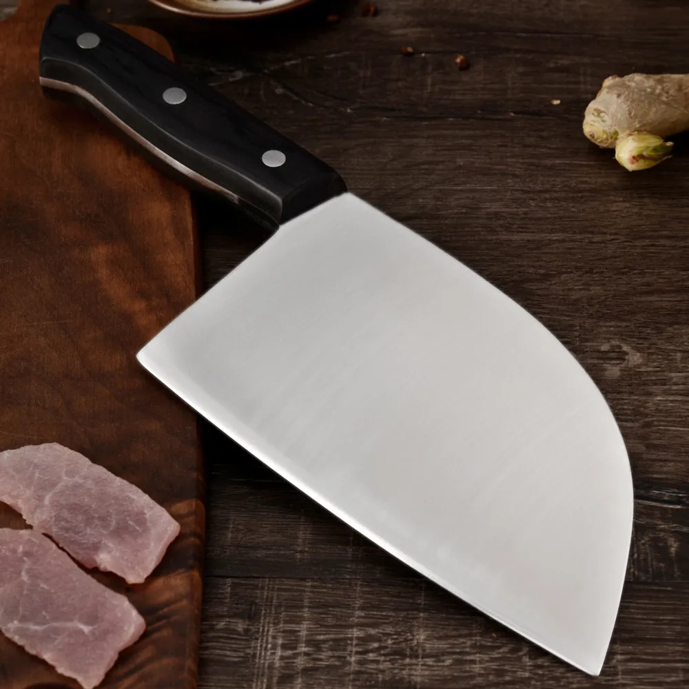 Китайские кухонные ножи для мясника ручная работа лазерный узор Дамаска