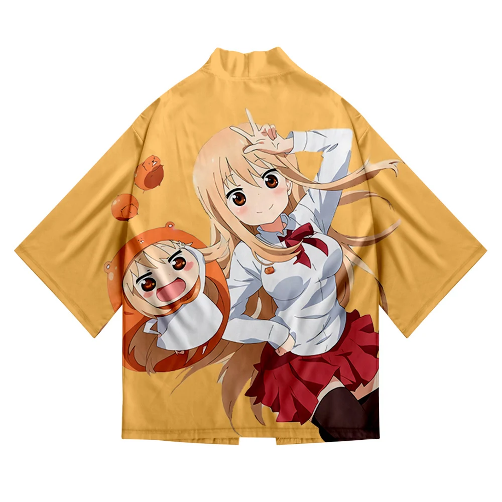 

Anime Himouto! Umaru-chan Doma Umaru kimono men's Loose Short sleeve Beach top kimono men's fashion Japanese Clothes Oversized