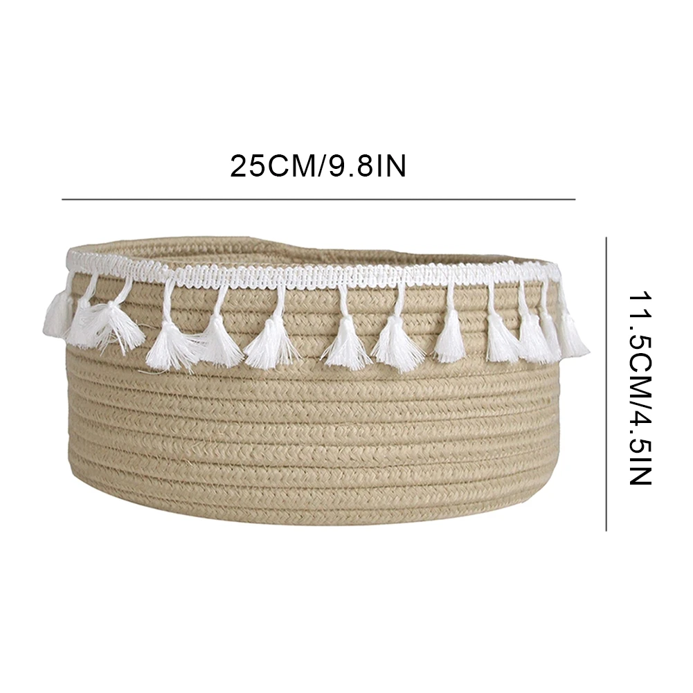 

Nordic Hand Woven Storage Basket Kids Toys Desktop Organizer Sundries Storage Boxes Laundry Baskets Home Decoration Ornament