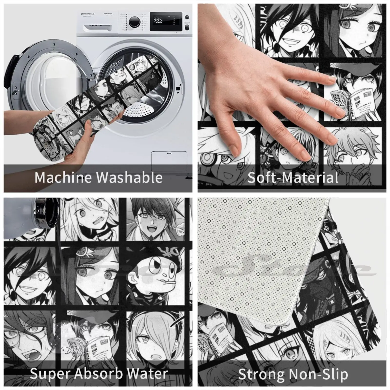 Drv3 манга коллекция коврик Нескользящий Впитывающий воду дверной ковер Shuichi