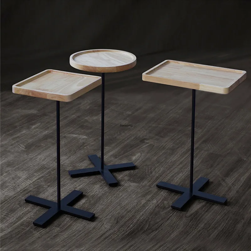Nordic Coffee Tables Minimalist Side Solid Wood Mobile Balcony Small Table Bedside Nightstand Sofa Rectangle Cross jl | Мебель