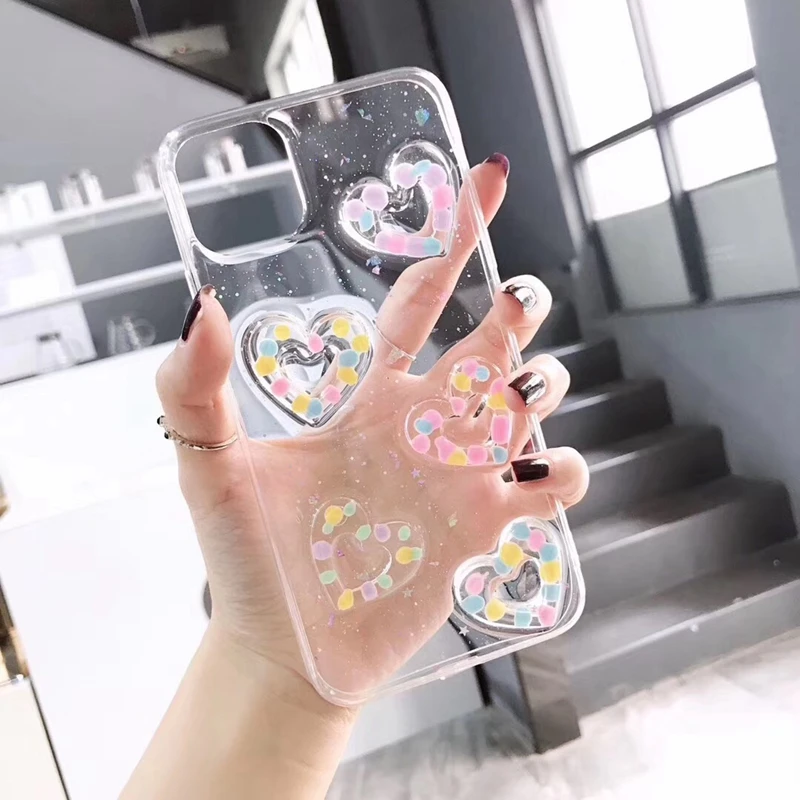 Tfshining INS корейский милый карамельный цвет Любовь Сердце чехол для телефона iphone 11