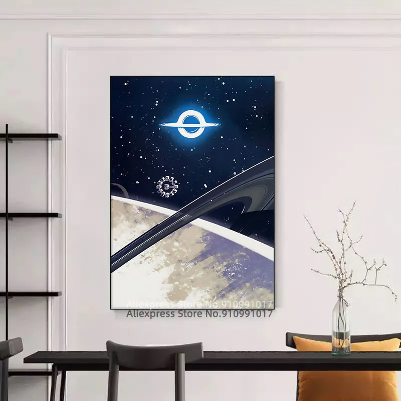 Фильмы Межзвездный постер холст плакаты и принты живопись настенные