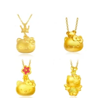 2020 cartoon kitty pendant necklace female gold plated 3d product cute multi styling valentines day gifts on february 14