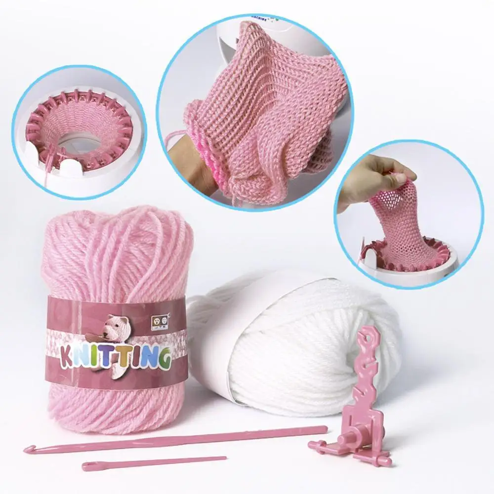 

Children Small Rabbit Shape Hand Knitting Woven Machine Braiding Tool Home DIY Loom Toy For Beginners Easy To Weave Scarves Hats