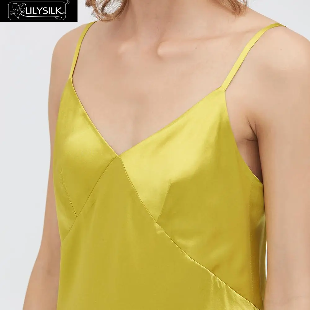 LilySilk Silk Nightgown 22 Momme V Neck Long Luxury Natural Ladies Women's Clothing New Free Shipping | Женская одежда