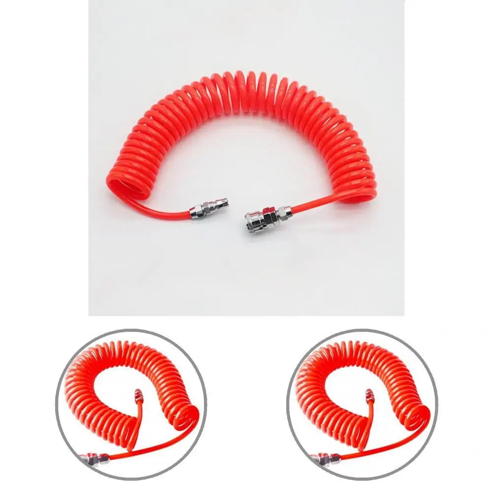 

Professional Air Blower Recoils Hose High Resilience Orange Recoils Hose Durable Pneumatic Spiral Tube