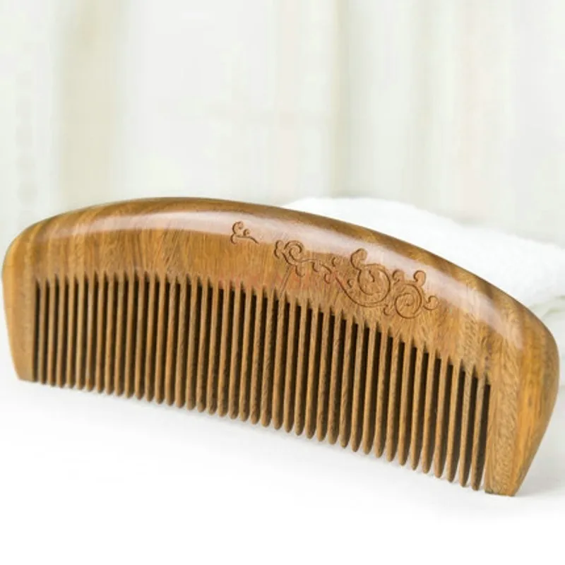 wooden comb Sandalwood Comb Electrostatic Massage Combs Anti-hair Natural Wood Hairbrush Lettering Pure Hair Hairdressing