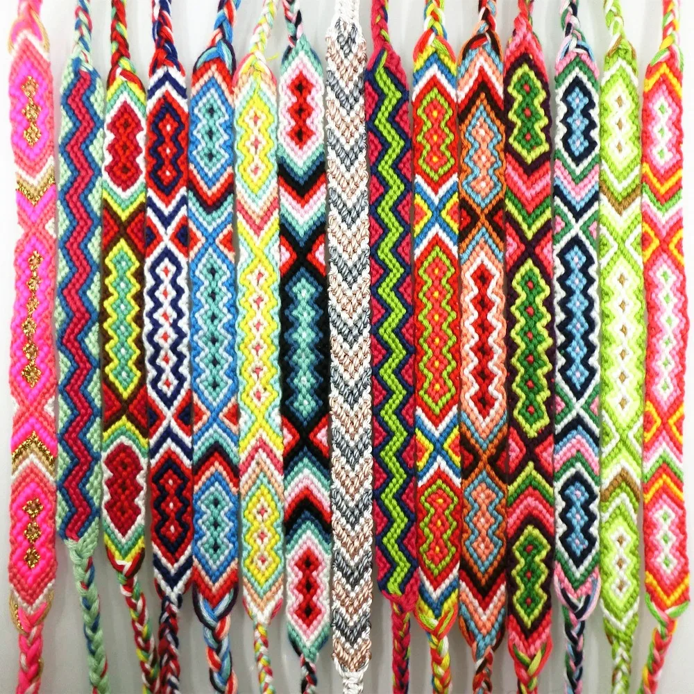 AMIU браслет ручной работы на заказ из хлопка популярные плетеные веревочные