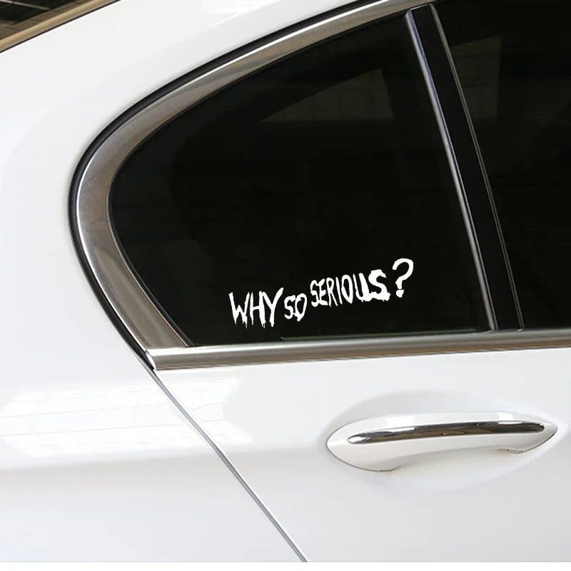 Aliauto Personality Words Car Sticker Why So Serious ? Automobiles &amp Motorcycles Decoration Cool Vinyl Decal Waterproof 17cm*5cm |
