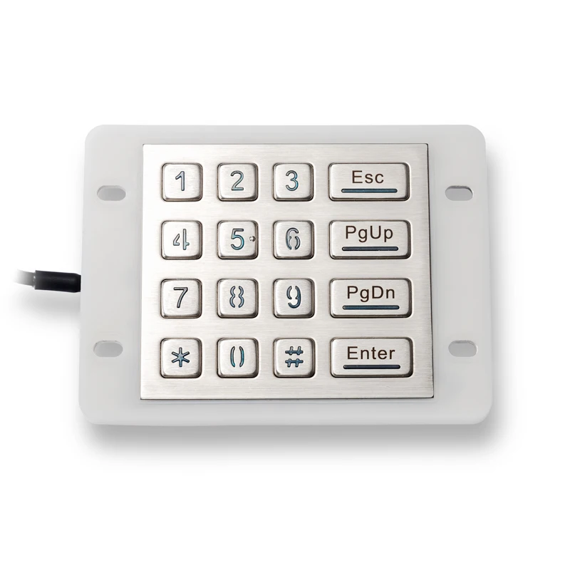 

USB Kiosk Illuminated Industrial Keypads IP68 Waterproof Metal Stainless Steel Backlit Numeric Keypad
