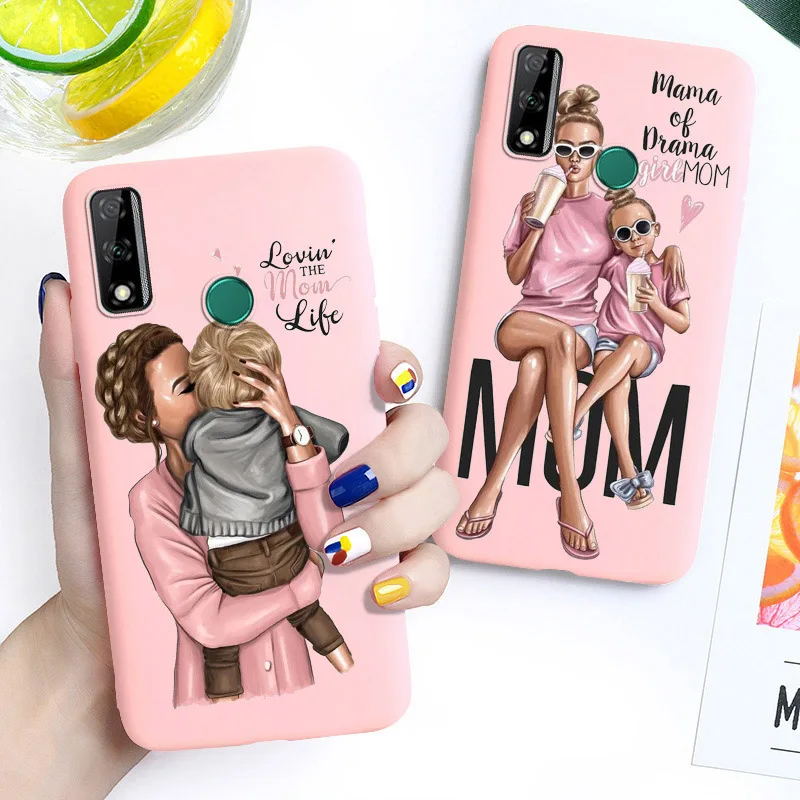 Чехол для Huawei P Smart 2019 S 2020 Z Plus 2018 Soft Mom Baby Funda Nova 5T 7i 6 SE P40 Lite P30 Y5P Y7P Mate 40 30 20