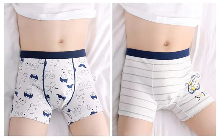 2 шт./лот нижнее белье для мальчиков с героями мультфильмов трусы боксеры в