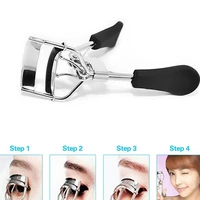 womens makeup cosmetic tool portable curling eyelash curler with black grip