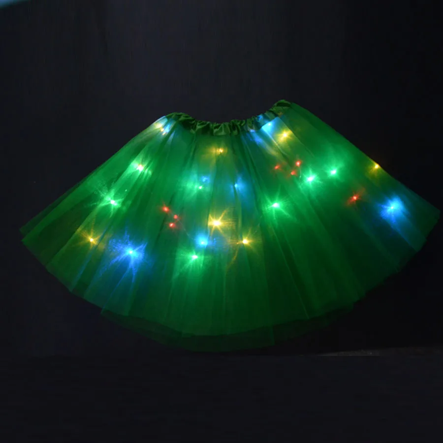 Женская светодиодная юбка неоновая светящаяся светильник левая пачка для танцев