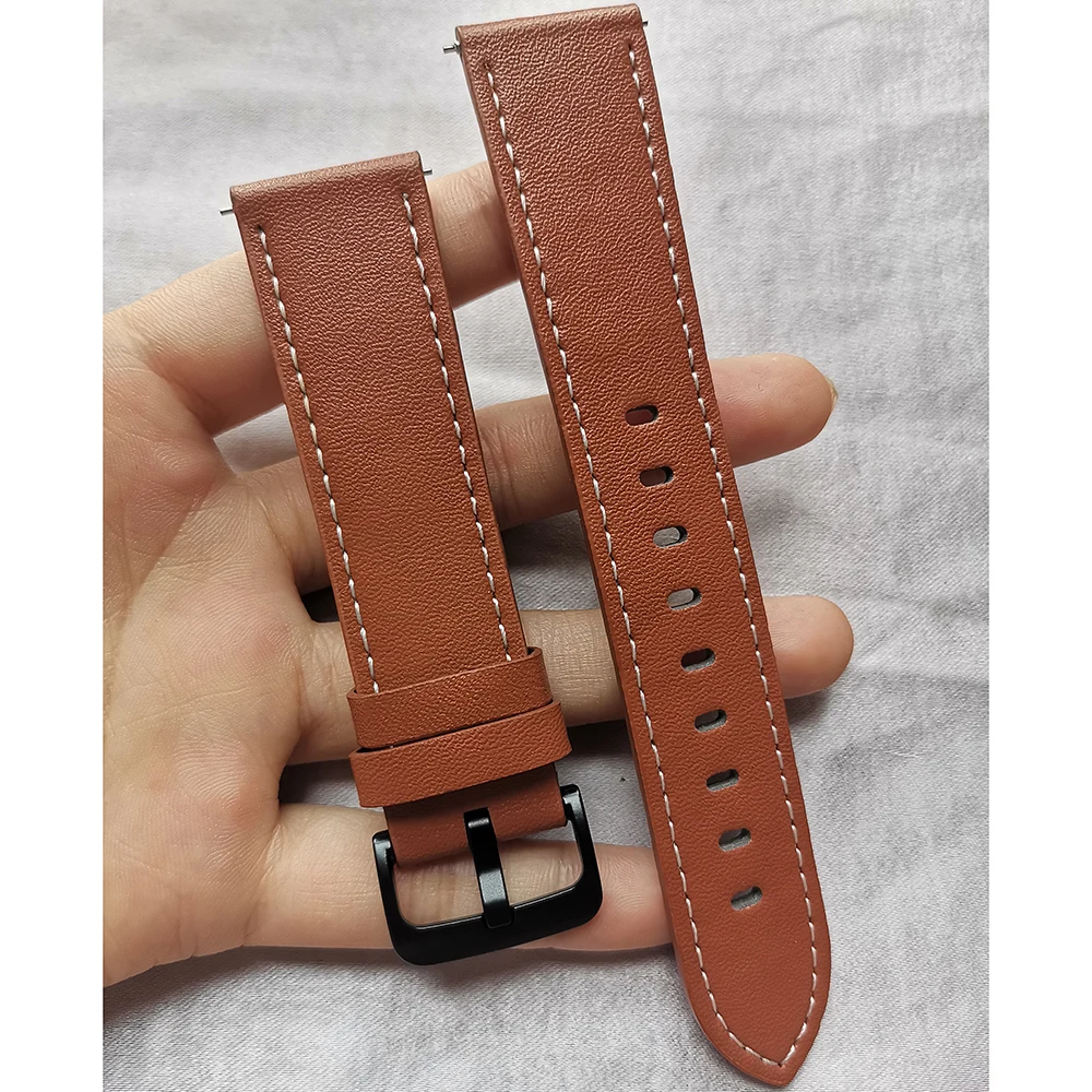 Кожаный браслет для Amazfit GTR 47 мм ремешок Xiaomi Pace / Stratos 1 2 3 GTR2 2e/GTR3 Pro часов |