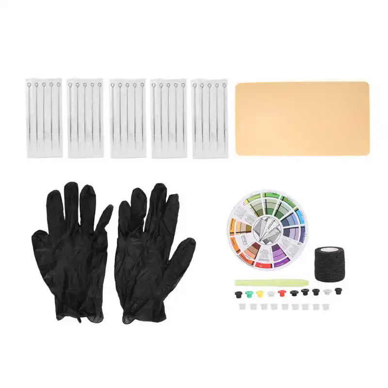 

Pen Kits Tattoo Kit Tattoo Stick Set with Color Mix Tray DIY Manual Hand Poke Beginner Training Tool Tattoo Set