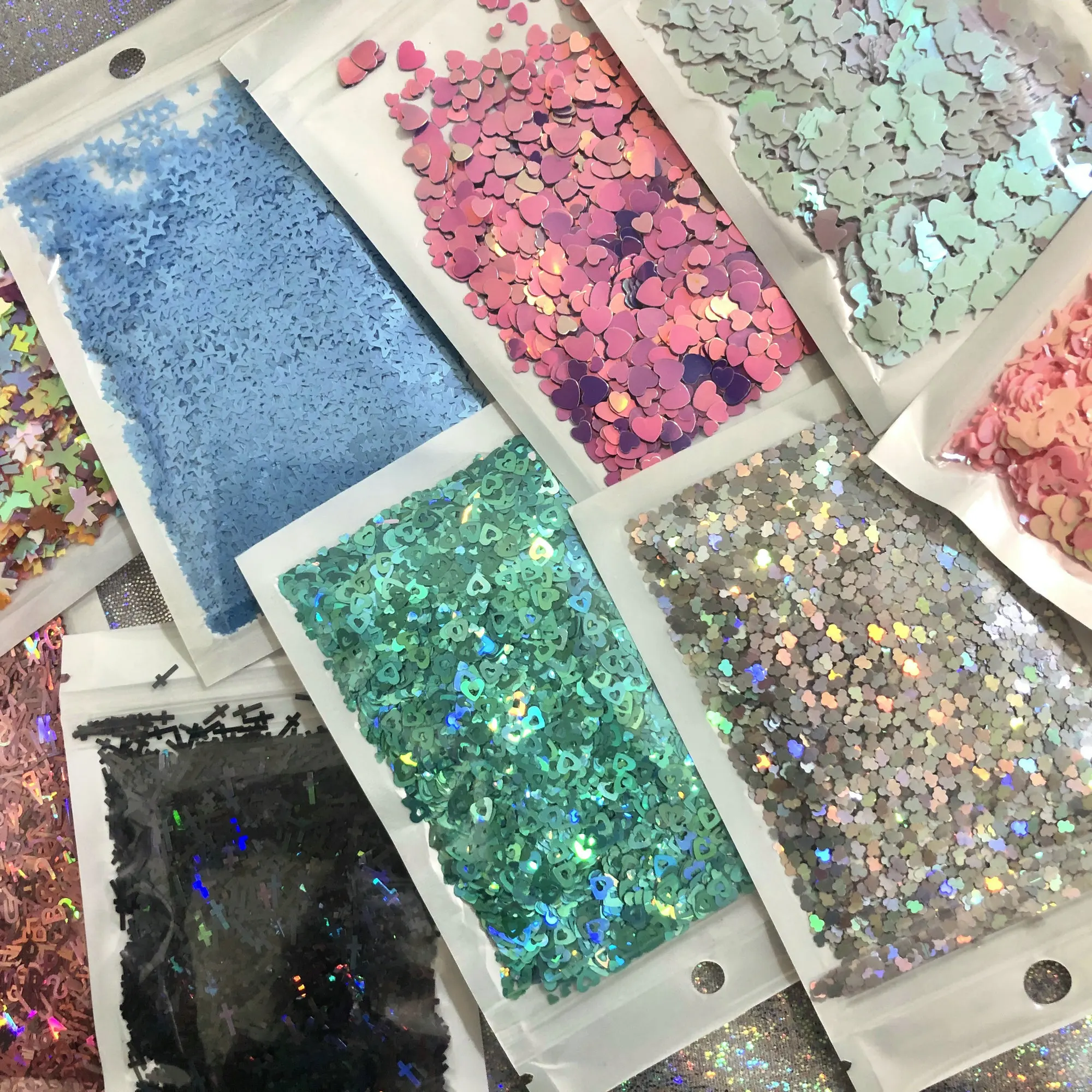 Блестящее сердце с блестками смешанный шейкер для поделок из смолы