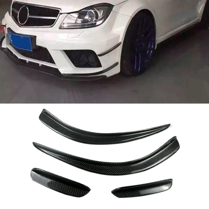 Для Mercedes Benz C Class W204 C63 AMG 2012-2014 углеродное волокно передний бампер разветвители