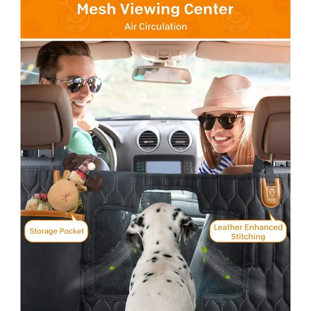 

4-in-1 Dog Car Seat Cover Convertible Adjustable Seat Mat Back Seat Protector Rear Seat Supports Palisade Safe Travel Cushion