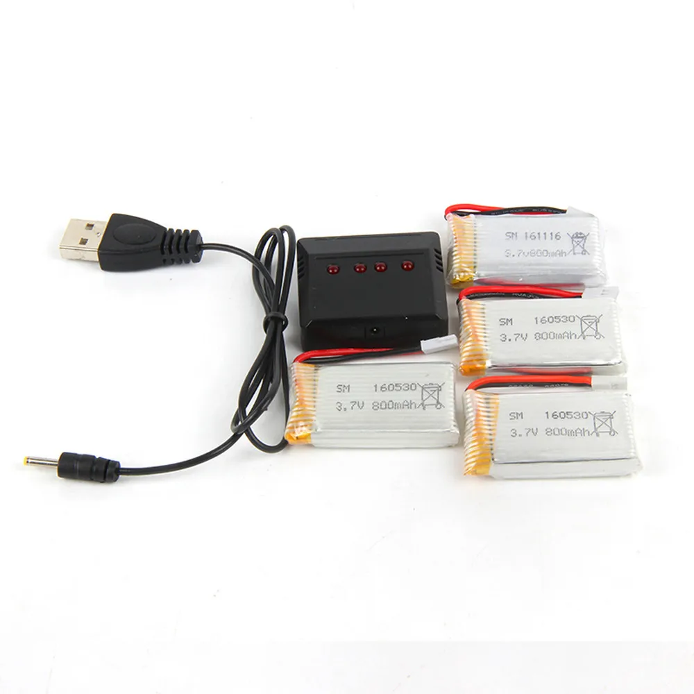 HIINST 3 7 V 800mAh литий-полимерный Батарея (4 шт.) с 4 в 1 Зарядное устройство для x5c x5sw x5 L15