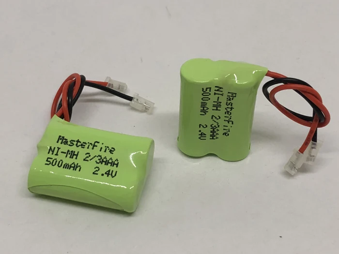 masterfire 4packlot brand new ni mh 23aaa 2 4v 500mah nimh 23 aaa rechargeable battery cell pack with plug for cordless phone free global shipping
