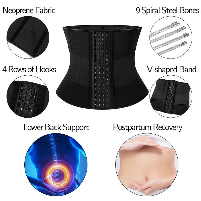 Корсет женский компрессионный утягивающий корсет для похудения и сжигания жира