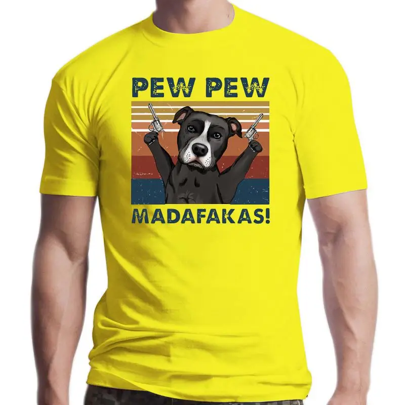 

Новинка, винтажный юмор, Pitbull Pew Madafakas, веселая собака, женская летняя милая девушка с коротким рукавом, повседневный топ в стиле хип-хоп, белы...