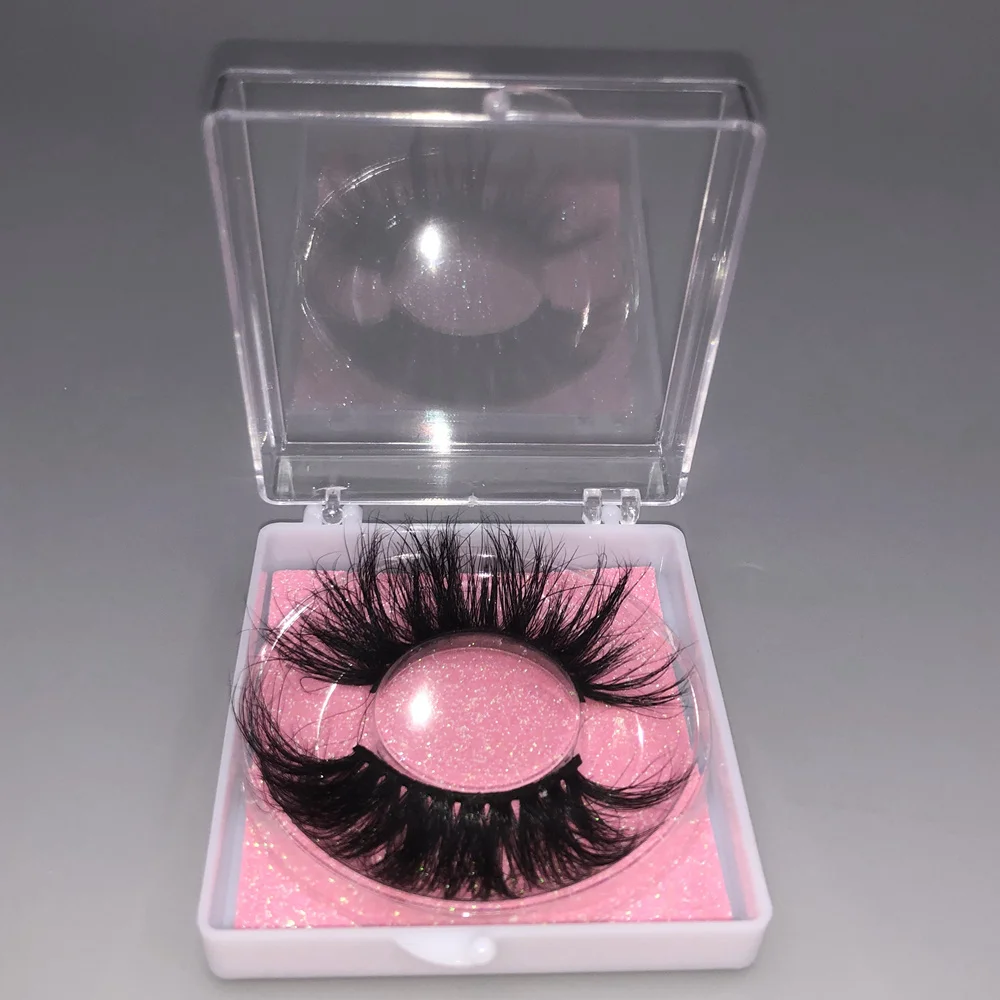 

Rainsin Fluffy Mink Lashes 25mm cateye eyelash messi hair 5d 25 mm mink eyelashes with packaging box