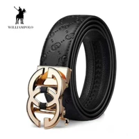 williampolo mens belt luxury brand designer leather men genuine leather strap automatic buckle waist belt cinturones para hombre