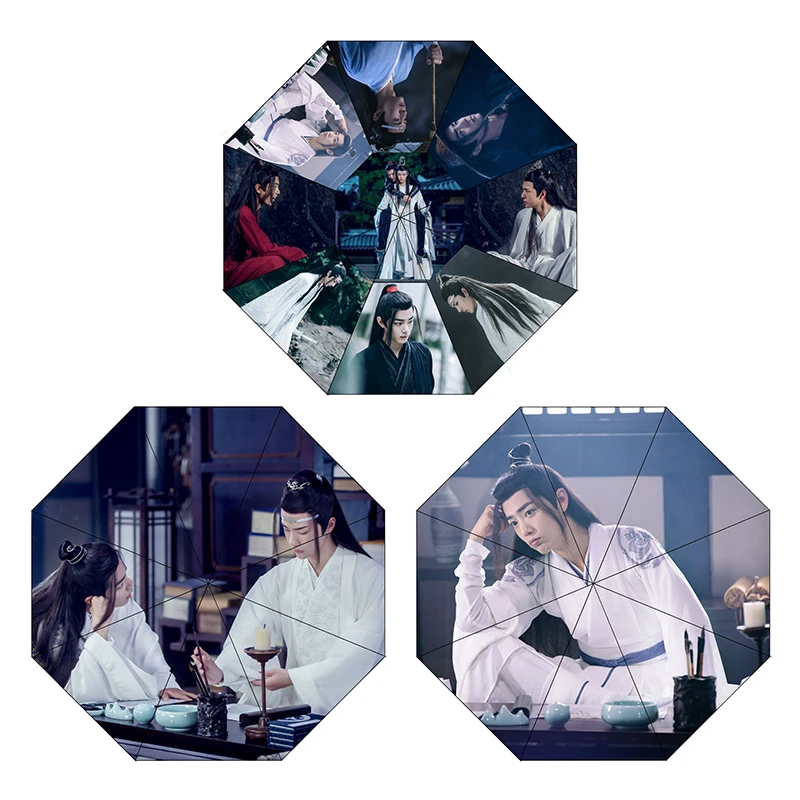 Автоматический зонт Wei WuXian Lan WangJi CHEN QING LING коллекция зонтов с защитой от УФ лучей