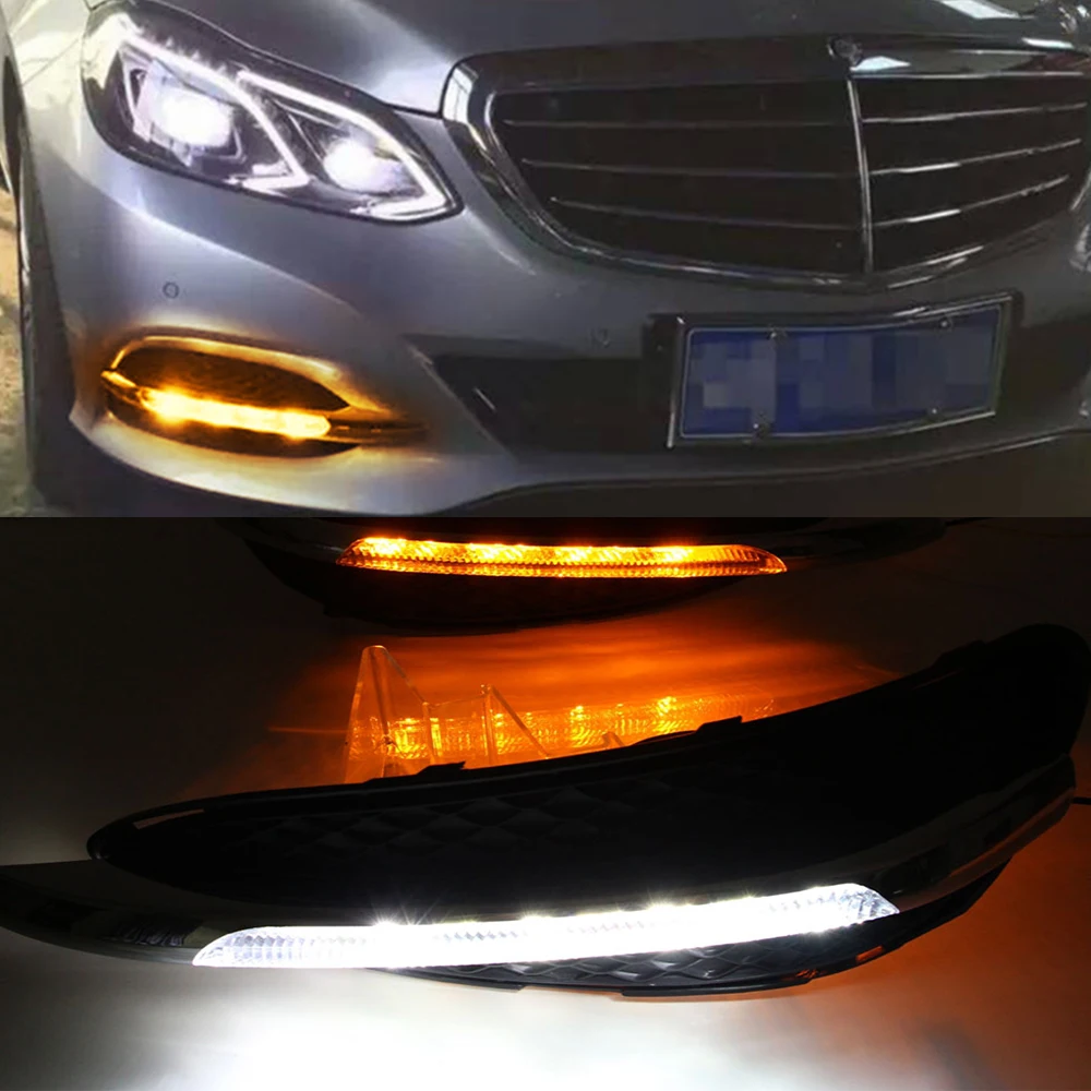 Автомобильные мигающие светодиодсветодиодный дневные ходовые огни для Mercedes benz