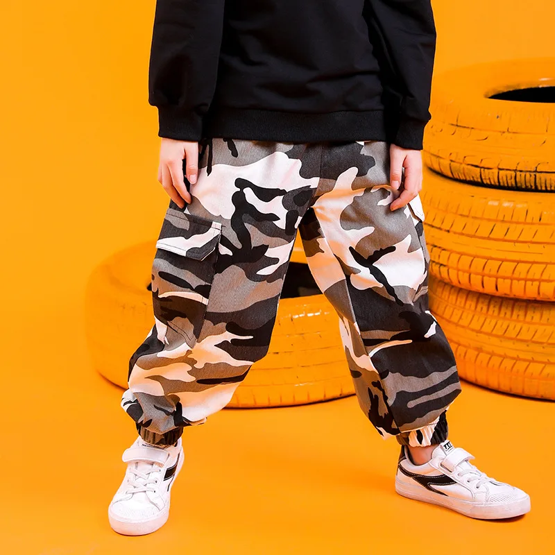 

2021 Spring Kids Casual Sports Suits Two-piece Children's Camouflage Street Dance Suit Boys Hip-hop Clothing For Children Girls