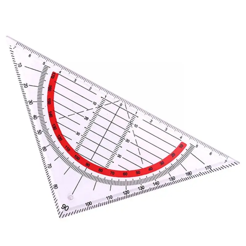 

1 шт. многофункциональная треугольная линейка Vividcraft пластиковая прямая угловая инструмент для измерения школы линейка принадлежности для ...