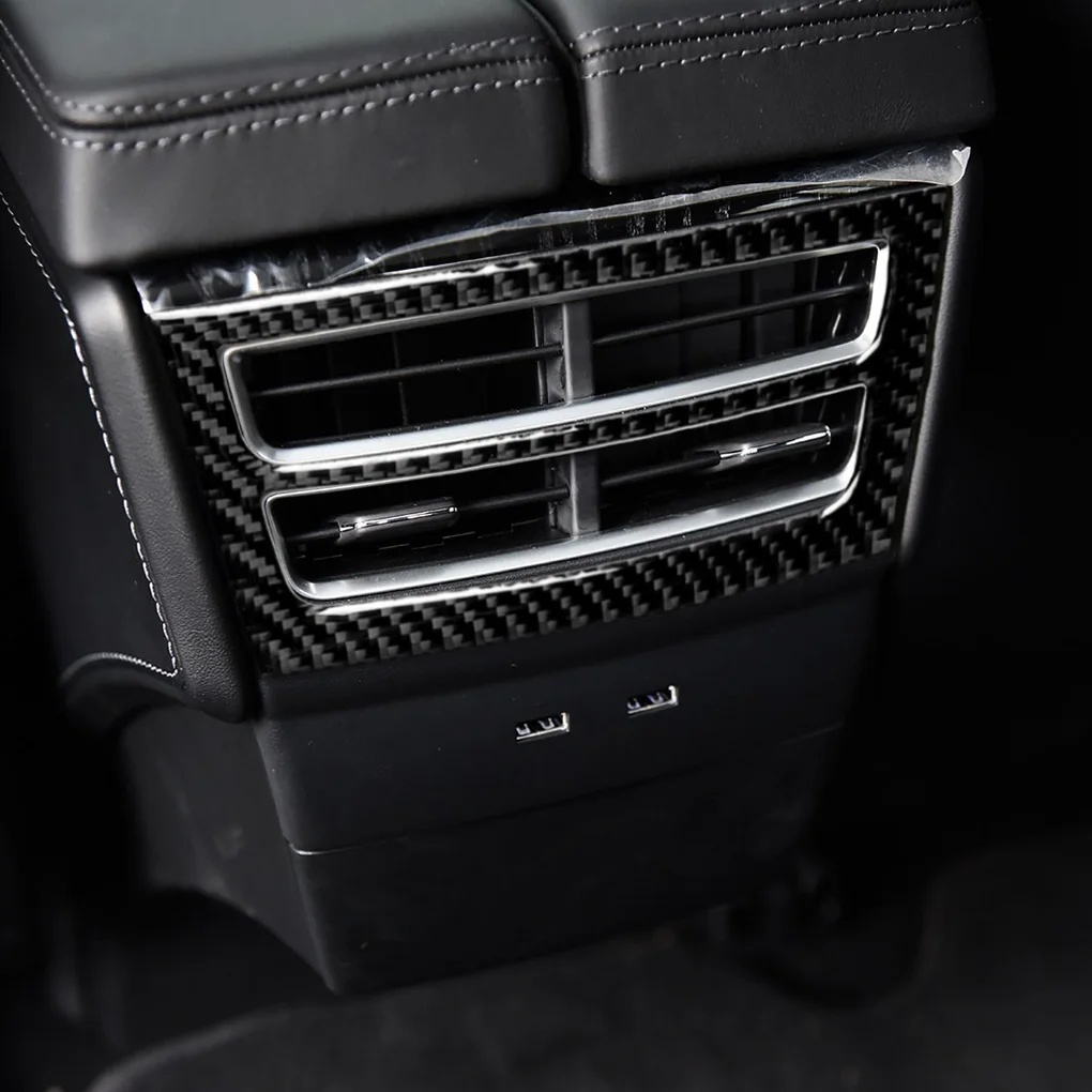 

Replacement For Tesla Model S Rear Air Outlet Vent Trim Cover Carbon Fiber Frame Overlay Decor