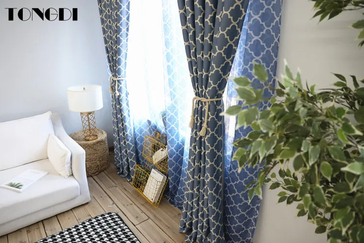 Затемняющая занавеска TONGDI элегантная Современная с геометрическим рисунком