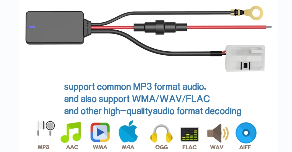 12 контактный Bluetooth адаптер Aux кабель беспроводной стерео радиокабель для Mercedes Benz