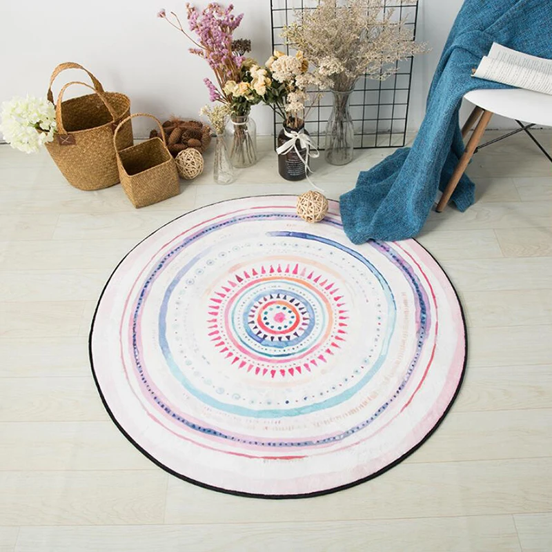 Ковер в богемном стиле для гостиной круглый ковер нескользящий коврик комнатный
