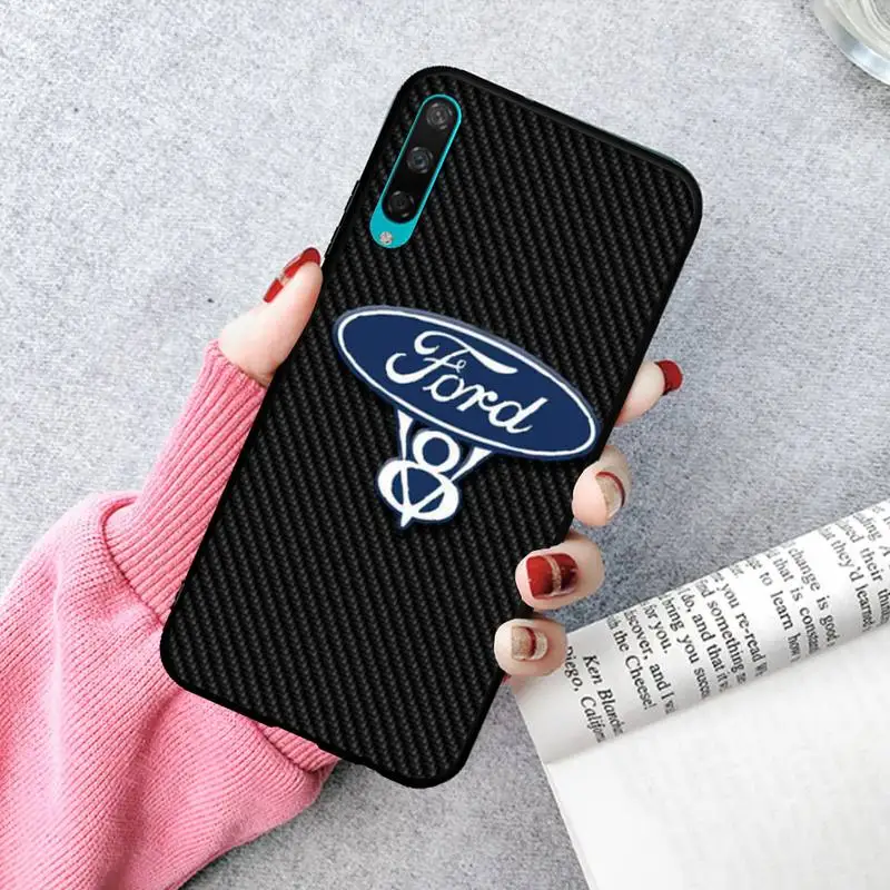 

Car Ford Black Soft Phone Case For Huawei P20 30 40 Pro Mate 20x 30 40 Pro Nova6 7 Honor 9X 10