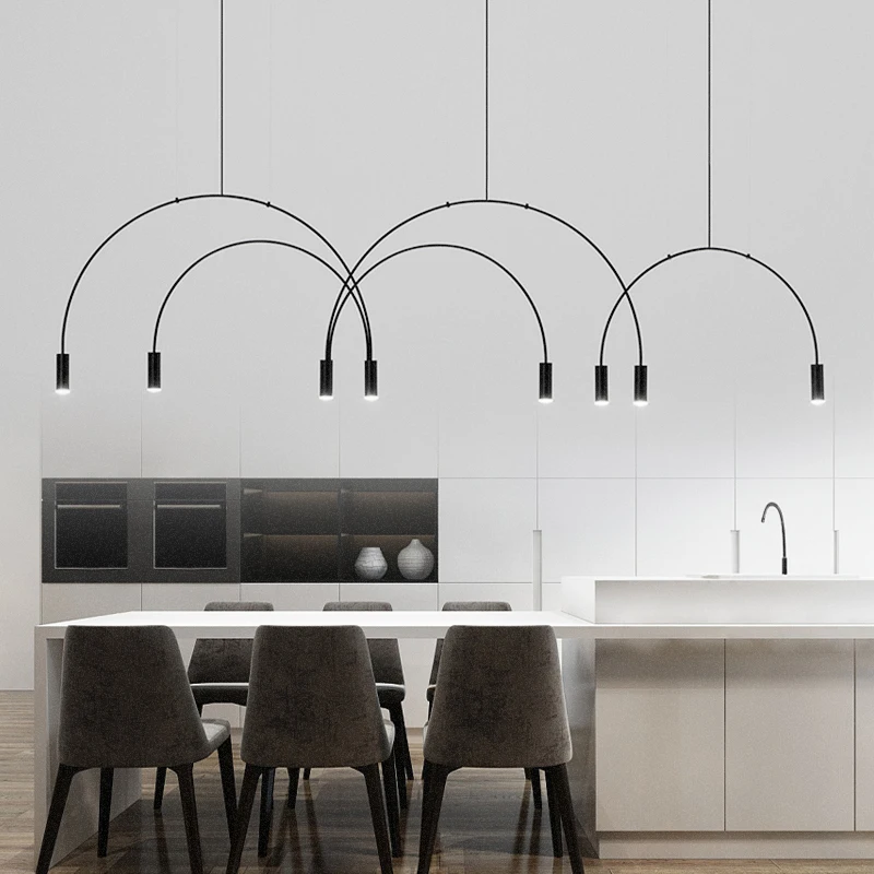 Современные светодиодные подвесные светильники в скандинавском стиле кухонные