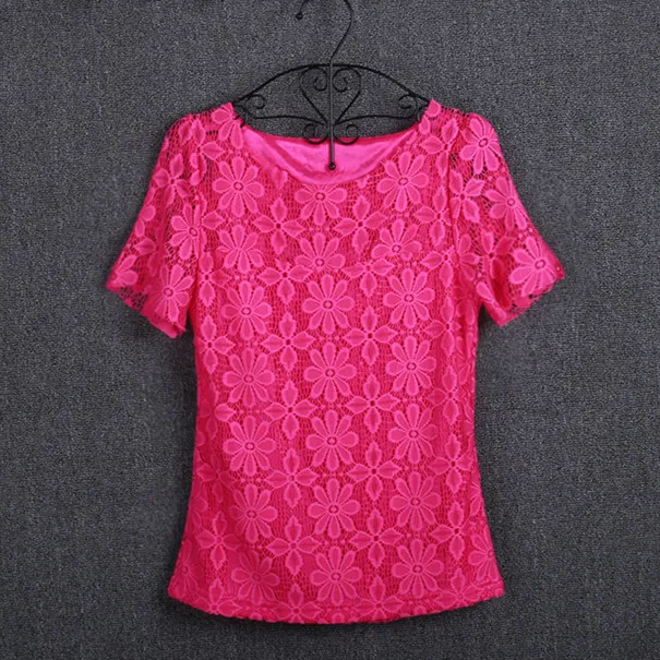 Украшен корейским кружевом теплый джемпер с короткими рукавами Новинка Малый