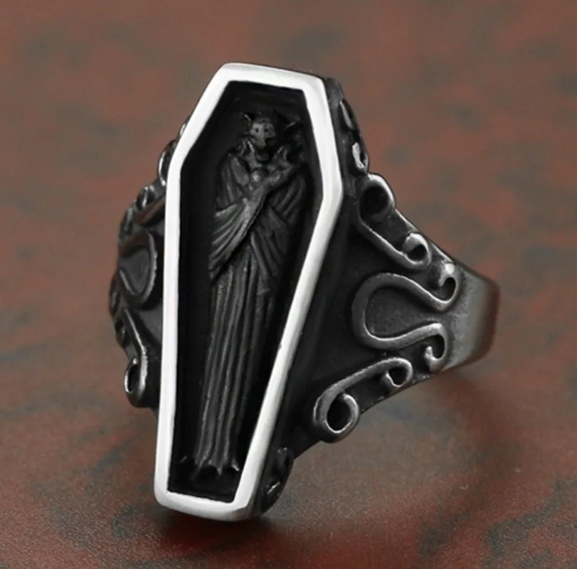 Мужская Стильная готика панк Винтаж цветочный узор вампира|Кольца| |