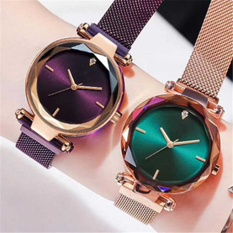 Женские наручные часы с магнитным браслетом розовое золото|Женские часы| |